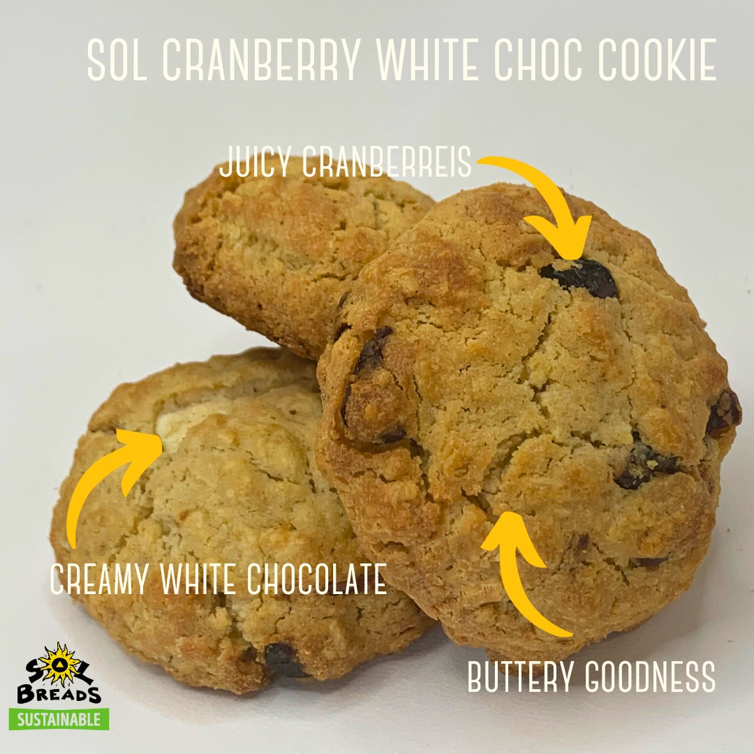 SOL Cranberry White Chocolate Cookie - Preservative Free
